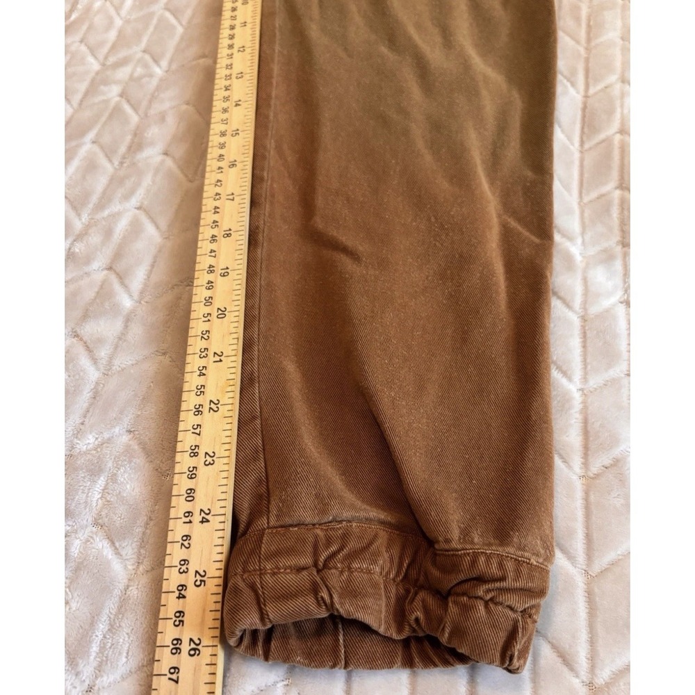 Zara Brown Cargo Pants Women Size M Elastic Waist Jogger Style Casual - Picture 8 of 11